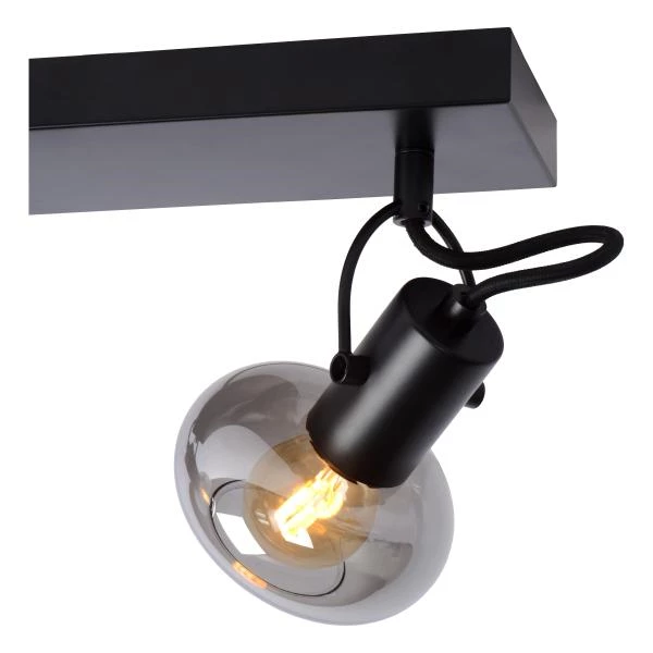 Lucide MADEE - Ceiling spotlight - 3xE14 - Black - detail 2